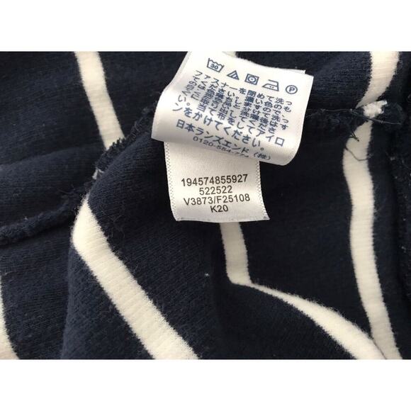 Lands End Sweater Mens Size 4XL Bedford Rib 1/4 Zip Blue Stripe 100% Cotton - Picture 7 of 12